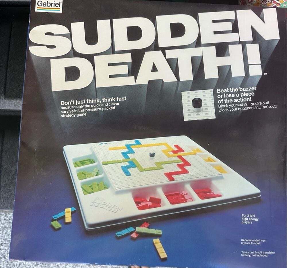 Never Used 1978 “Sudden Death” Board Game by Gabriel Vintage